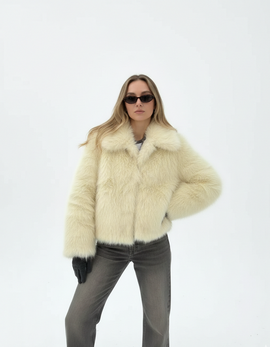 Matilda | Chaqueta de Pelo Amarilla