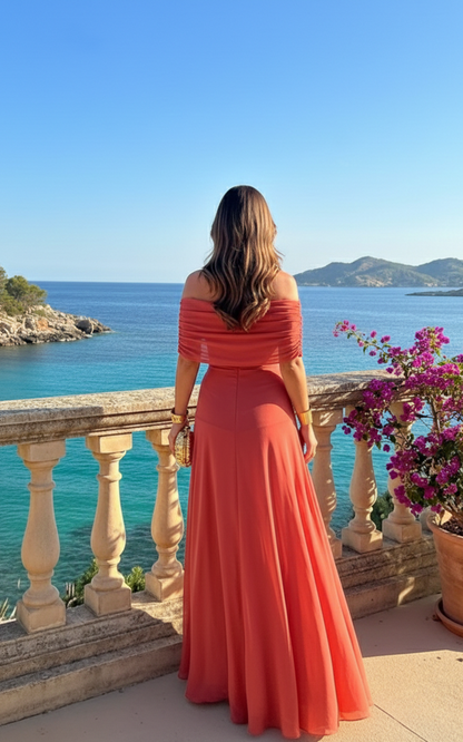 Kory Vestido Maxi - Coral