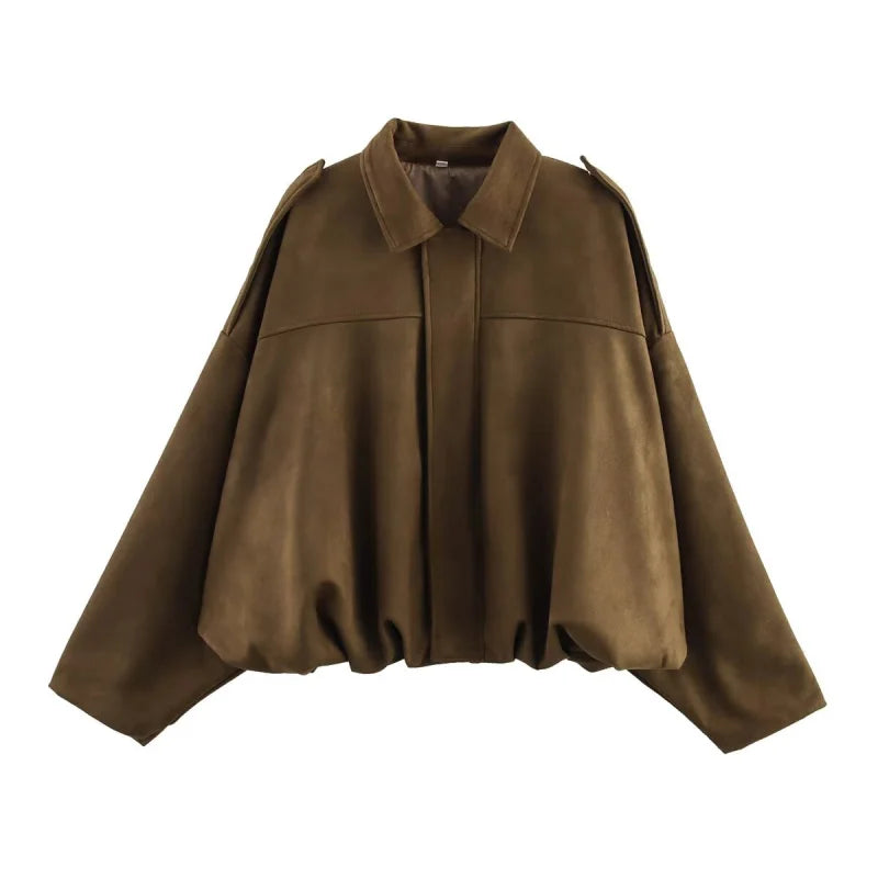 Penelope | Chaqueta bomber con textura de ante